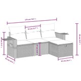  4-dijelni set vrtnih sofa s jastucima bež od poliratana | shoptok.hr
