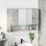vidaXL Kopalniška ogledalna omara Betonsko siva 80 x 17 x 55 cm | Shoptok.si