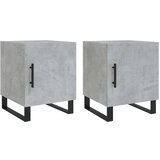  Nočna omarica 2 kosa betonsko siva 40x40x50 cm inženirski les, (20808313) | Shoptok.si