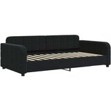vidaXL Izvlečna dnevna postelja črna 100x200 cm žamet | Shoptok.si