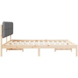  Krevetni okvir s tapiciranim uzglavljem Svijetlo siva Svjetlosiva 205.5 x 185.5 x 84.5 cm | shoptok.hr