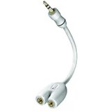 Inakustik 00310302 klinker avdio Y-kabel [1x 3\,5 mm banana moški konektor - 2x priključna doza za 3\,5 mm banana moški konektor] 10.00 cm bela, (20432214) | Shoptok.si
