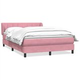 Box spring postelja z vzmetnico roza 140x220 cm žamet, (22011073) | Shoptok.si