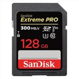 Sandisk 121506 sdxc extreme pro kartica 128gb, 300mb/s, uhs-ii, cl10 10, u3, v90 Cijene