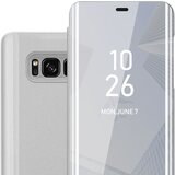Cadorabo Ohišje, združljiv s Samsungom v Agate Silver - Clear View Zrcalo Zaščitni pokrov s funkcijo stojala 360 stopinj zaščita, (20569689) | Shoptok.si