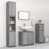  4-dijelni set kupaonskog namještaja siva boja hrasta drveni | shoptok.hr