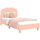 vidaXL Otroški posteljni okvir z vznožjem z vzglavjem Roza 80 x 160 cm, (5000104585) | Shoptok.si