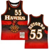 muški Dikembe Mutombo 55 Atlanta Hawks 1996-97 Mitchell & Ness Swingman dres