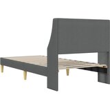  Krevetna konstrukcija Tamno siva 100 x 200 cm tkanina | shoptok.hr