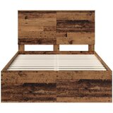  Krevetna konstrukcija s uzglavljem Staro drvo 120 x 190 cm | shoptok.hr
