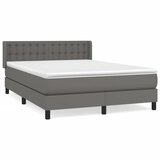  s oprugama i madracem sivi 140x190 cm od umjetne kože | shoptok.hr