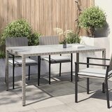  Vrtni stol 150x90x75 cm od kaljenog stakla i poliratana sivi | Eponuda.com