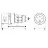 Madras doo Beograd UTIČNICA VISEĆA UKO-UTO BEMIS IP44 32A 3P+E 380V BC1-3504-2312 | ePonuda.com