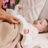 BabyOno Pletena bombažna odejica, obojestranska 75x100 cm, bež | Shoptok.si