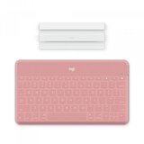 Logitech Tastatura Keys-to-go - Ultra-laka i prenosiva Bluetooth tastatura za iPhone, iPad, Apple TV i Mac - Roze - UK | Eponuda.com