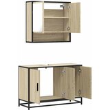  2-dijelni set kupaonskog namještaja boja hrasta sonome drveni | shoptok.hr