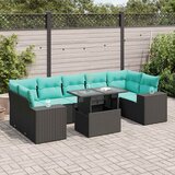  8-dijelni set vrtnih sofa od poliratana s jastucima crni bagrem Cijene