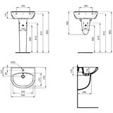 Ideal Standard Umivaonik Ideal standard Alpha 50x45 cm | shoptok.hr