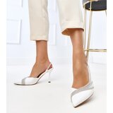 Gemre White open-heeled sandals with rhinestones Lura | ePonuda.com