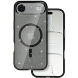Onasi Silikonski ovitek Glitter MagSafe za iPhone 17 Air - prozorno črn z bleščicami | Shoptok.si