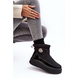 Boto Women's Slip-On Snow Boots On Platform Black Gattea | ePonuda.com