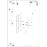  Stenska svetilka PASTELO 2 bela, (21347386) | Shoptok.si