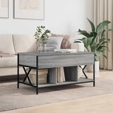  Stolić za kavu siva boja hrasta 100x55x50 cm od drva i metala | Shoptok.si