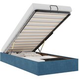 vidaXL Otomanski posteljni okvir brez vzmetnice moder 100x200 cm žamet | Shoptok.si
