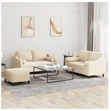 vidaXL 3-dijelni set sofa s jastucima krem od mikrovlakana | shoptok.hr