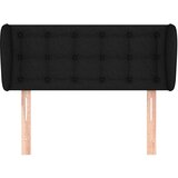  Vzglavje z ušesi črno 93x23x78/88 cm blago, (20737491) | Shoptok.si