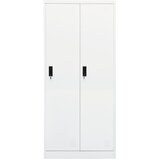 The Living Store Garderobna omara bela 80x50x180 cm jeklo - Garderobna Omara, (21419690) | Shoptok.si