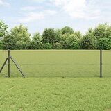 vidaXL varjena žičnata ograja s 7 stebrički Siva 0.4x10 m Jeklo Cene