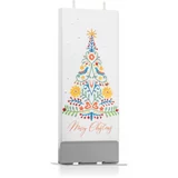Flatyz Holiday Merry Christmas Color Tree ukrasna svijeća 6x15 cm