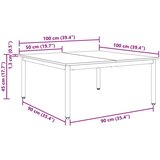  Stolić za kavu Umjetnička hrastovina 100 x 100 x 45 cm | shoptok.hr