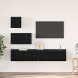  Set TV komoda 3 kom. Crni hrast Konstruirano drvo Crna 80 x 30 x 30 cm | Shoptok.si