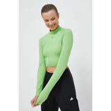 Adidas Majica z dolgimi rokavi za vadbo HIIT zelena barva