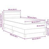 Postelja s škatlastim vzmetenjem z vzmetnico Krem 90x190 cm Tkanina, (22082823) | Shoptok.si