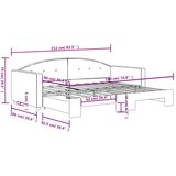 vidaXL Izvlečna dnevna postelja črna 90x190 cm žamet | Shoptok.si