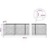  Gabion s žicom debljine 5 mm i mrežom 10x10 cm 600x50x100 cm | shoptok.hr