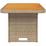  Vrtni stol bež 90x55x71 cm od poliratana i bagremovog drva | Eponuda.ba