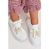 Boto Women's Platform Sneakers With Decorative Lacing White Tivora | Shoptok.si