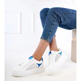 Gemre White sneakers with blue inserts on platform Remmi | shoptok.hr