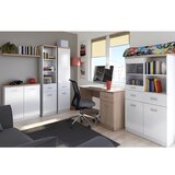 Kondela Vitrina, bela/hrast sonoma, TOPTY TIP 03 | Shoptok.si