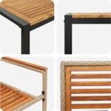  Set za blagovanje u vrtu 7 kom Bež poli ratan akacija | shoptok.hr
