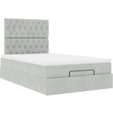 vidaXL okvir za krevet s madracima svjetlosivi 120x190 cm baršunasti | shoptok.hr