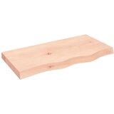 Maison Chic Stenska polica - Viseča Polica 80x40x(2-6) cm neobdelana trdna hrastovina, (21784888) | Shoptok.si