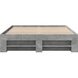  Okvir kreveta boja betona 135 x 190 cm od konstruiranog drva | shoptok.hr