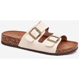 EVENTO Women's Cork Platform Slippers With Buckles Beige Vesina | shoptok.hr