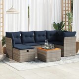 vidaXL 7-dijelni set vrtnih sofa sivi od poliratana | shoptok.hr