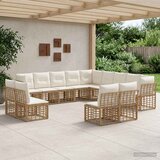  Set vanjskih sofa Prirodna i krema bijela Poliester | shoptok.hr